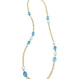 Goshwara Beyond Blue Topaz Tumble with South Sea Pearl Drop Necklace