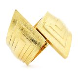 David Webb Step Cuff in Chased Gold from the Ancient World Collection