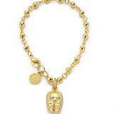 Buddha Mama Skull Pendant with Diamond Eyes,Diamond frame and Enhancer