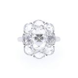 Bayco Cushion Rose Cut Diamond Ring