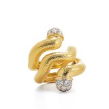 David Webb Wave Double Tipped Nail Ring