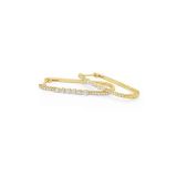 KC Designs Diamonds Paper Clip Hoop Earrings