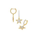 KC Designs Diamond Earrings with Hanging Stars