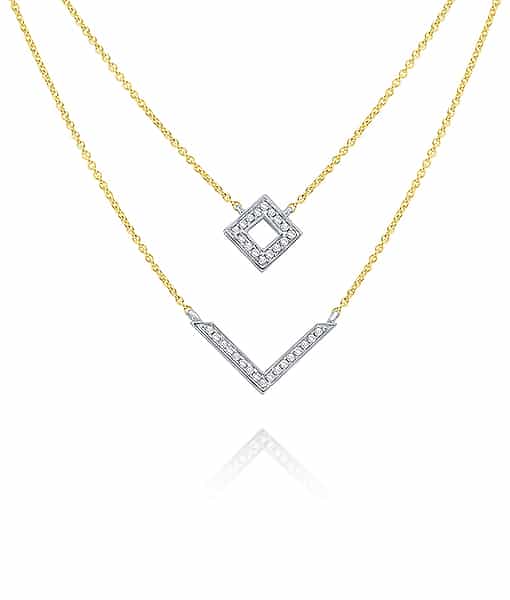 KC Designs Double Chain Diamond Necklace