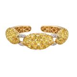 Piranesi Yellow Sapphire and Diamond Bracelet