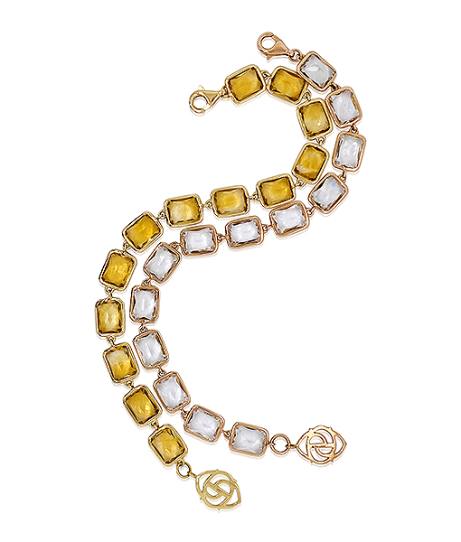 Piranesi Citrine Bracelet and White Topaz Bracelet