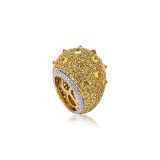 Piranesi Yellow Sapphire and Diamond Ring