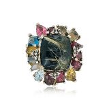 Stephen Dweck Clustered prong , set Assorted Gemstone Ring