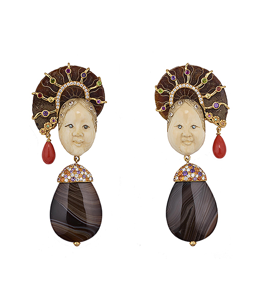 Sylvie Corbelin Pavillon Aux Pivoines Earrings