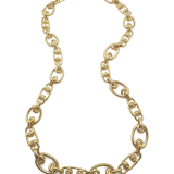 David Webb Loopy Oval and Square Link Chain Necklace