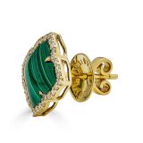 Piranesi Malachite and Diamond Earrings Posts