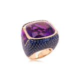 Piranesi Amethyst and Sapphire Ring