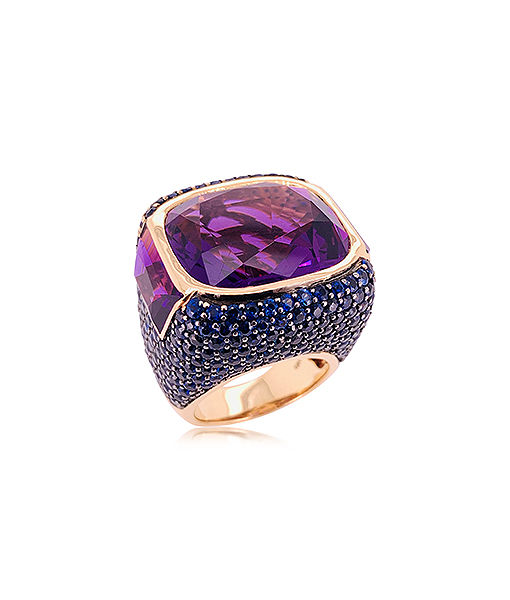 Piranesi Amethyst and Sapphire Ring