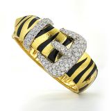 David Webb Tiger Stripe Belt Bracelet