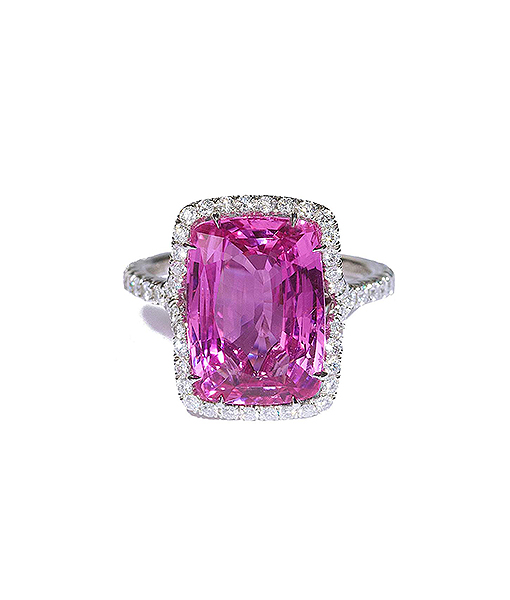 Bayco Pink Sapphire and Diamond Ring