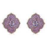 Piranesi Amethyst, Saphire and Diamond Earrings