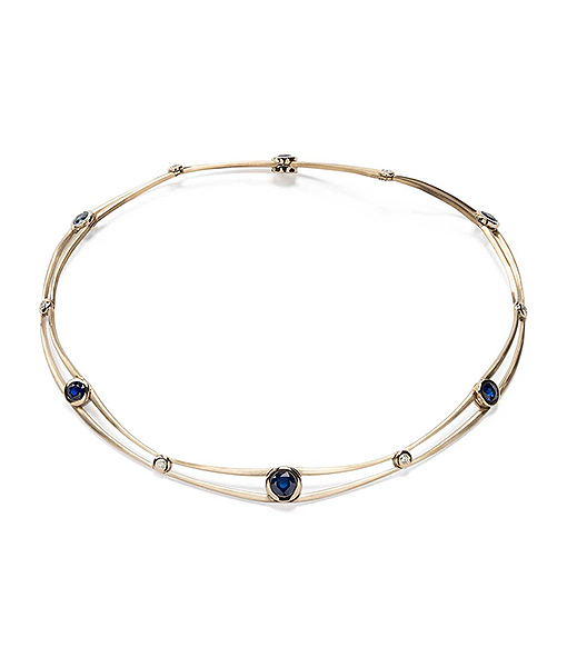 Ara Vartanian Blue Sapphire and Diamond Necklace