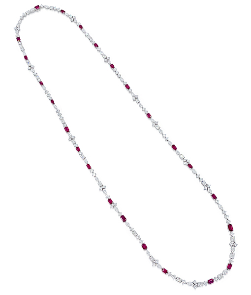 Bayco Ruby and Diamond Necklace