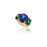 Verdura Three Stone Ring