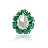 Sutra BLKRD Emerald and Diamond Ring