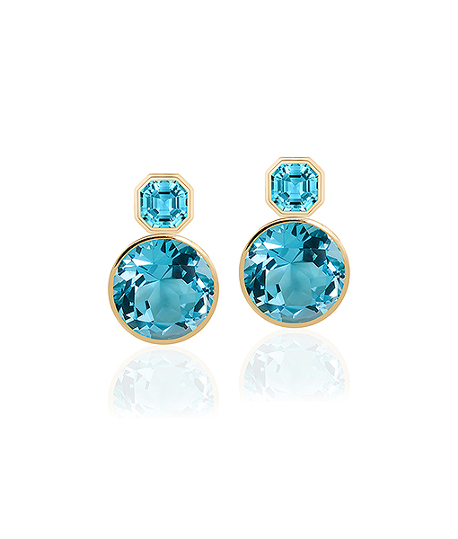 Blue Topaz Earrings, Gossip Goshwara