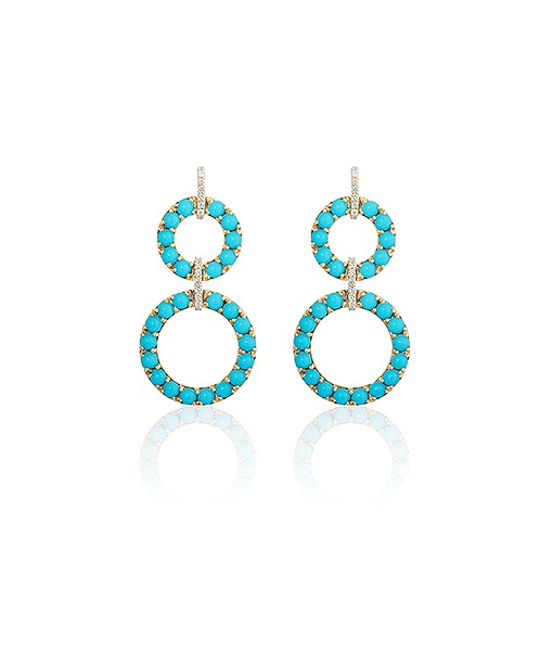 Goshwara Turquoise and Diamond Earrings