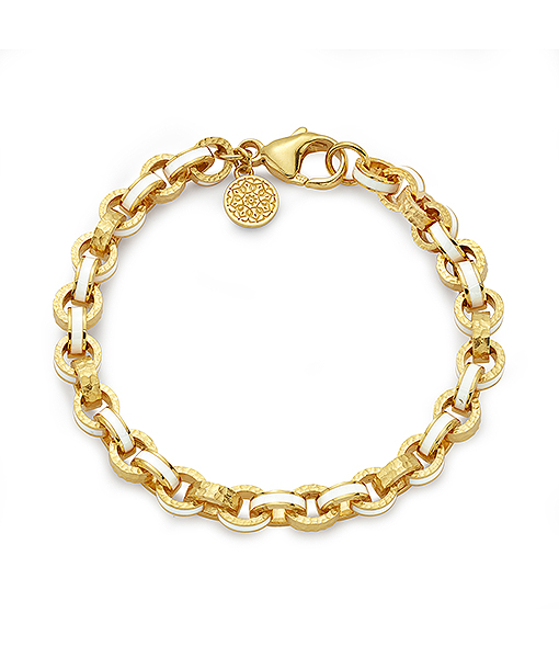 Buddha Mama Hammered Link Bracelet