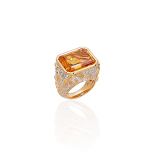 Marina B. Onda Citrine Ring