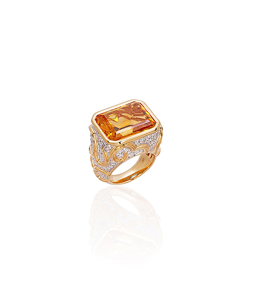 Marina B. Onda Citrine Ring