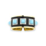 David Webb Couture Five Stone Bastille Cuff