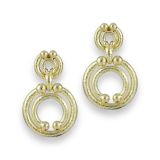 David Webb Dotted Doorknocker Earrings