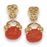 David Webb Clustered Scroll Earrings