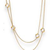 Verdura Curb-Link Station Necklace with Diamonds