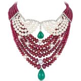 Andreoli Amore Ruby and Pearl Necklace