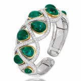 Andreoli Garden of Eden Emerald Cuff Bracelet