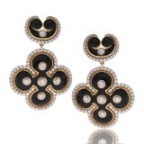 David Webb Quatrefoil Earrings