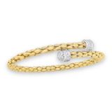 Kc Diamonds Gold and Diamond Flexible Bangle