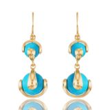 Marina B Cardan Turquoise French Wire Earrings