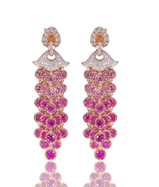 Mariana B Pampilles Pink Sapphire Earrings