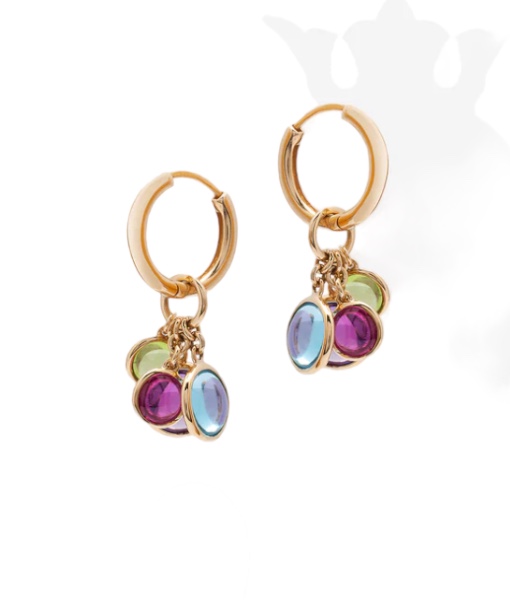 Goshwara Multi-Color Charm Earrings with Hoops