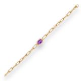 Goshwara Amethyst Emerald Cut Bezel Set Bracelet