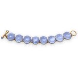 Goshwara Blue Chalcedony Oval Cabochon Bracelet