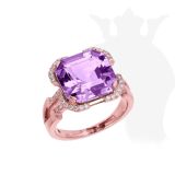 Goshwara Lavender Amethyst Square Emerald Cut Ring