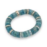 Jorge Adeler Women’s Raw Aquamarine and Diamond Bracelet