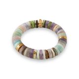 Jorge Adeler Women's Multi-Gem Disk and Diamond Bracelet