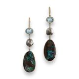 Jorge Adeler Women's Keshi Pearl and Australian Opal Dangle Earrings