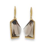 Jorge Adeler Women's Mirror Mirror Smoky Quartz Earrings