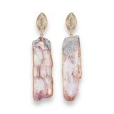 Jorge Adeler Women’s Raw Kunzite and Diamond Earrings