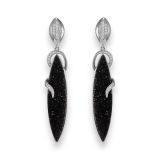 Jorge Adeler Women’s Druzy Black Onyx and Diamond Earrings