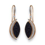 Jorge Adeler Women’s Druzy Black Onyx and Diamond Earrings